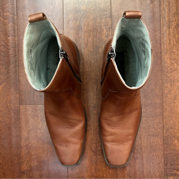 Kenneth Cole Brown Leather Men's Boots withSquared Toes, Size 9 - Picture 5 of 16